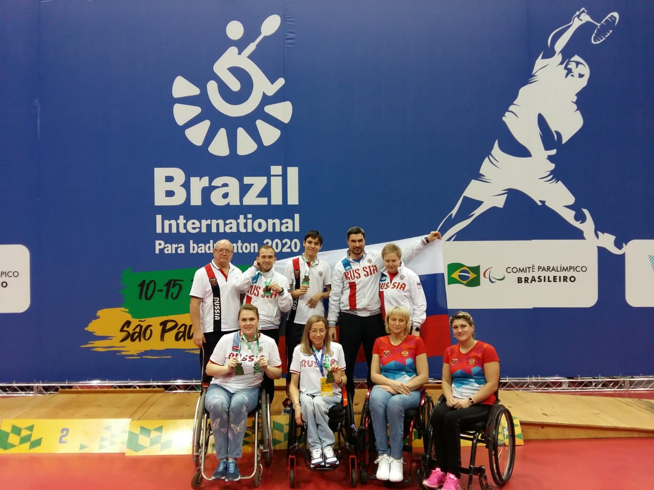 1 серебряную и 2 бронзовые медали завоевала сборная команда России по бадминтону спорта лиц с ПОДА на международных соревнованиях в Бразилии