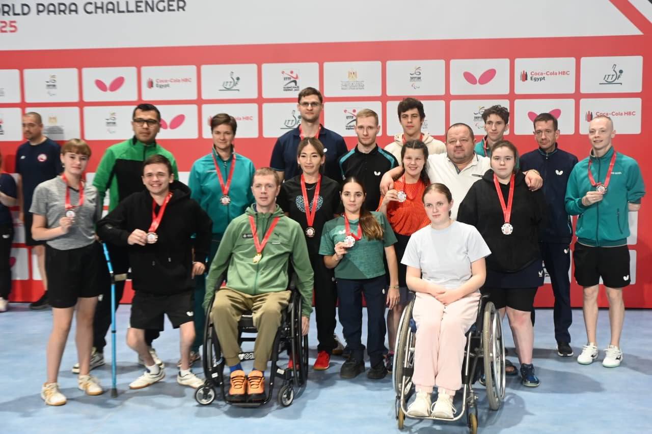 5 золотых, 7 серебряных и 9 бронзовых медалей завоевали российские спортсмены на международных соревнованиях по настольному теннису в Египте