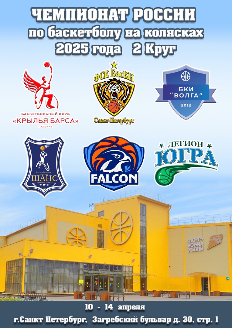 Стартовал второй круг чемпионата России по баскетболу на колясках